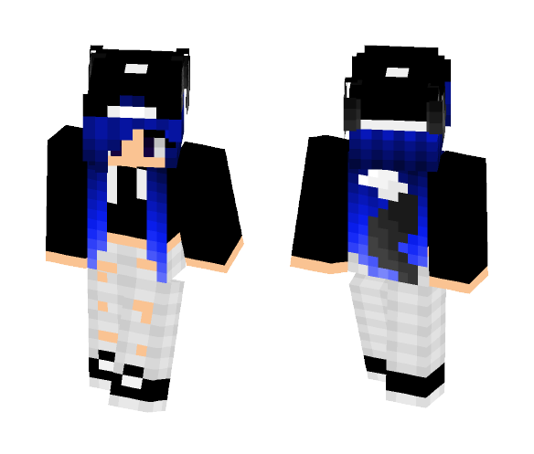 blue wolf girl - Girl Minecraft Skins - image 1
