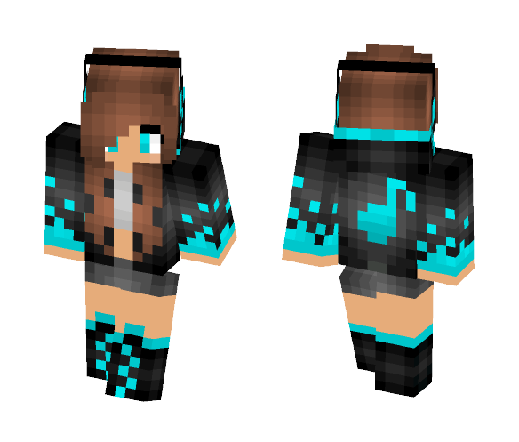 Download Free Music girl (I ran out of ideas:p) Skin for Minecraft image 1 Music girl (I ran out of ideas:p) - Girl Minecraft Skins - image 1