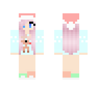 Pink Hair Xmas - Female Minecraft Skins - image 2