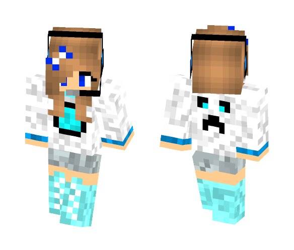 Diamond Gamer - Female Minecraft Skins - image 1