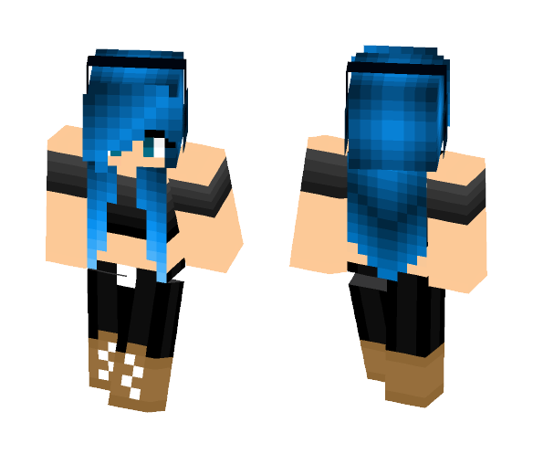 Cute Blue Hair Girl - Color Haired Girls Minecraft Skins - image 1