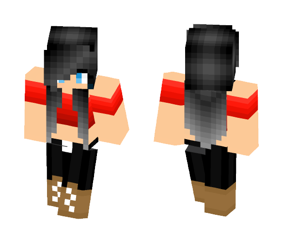 Cute Red Shirt - Female Minecraft Skins - image 1