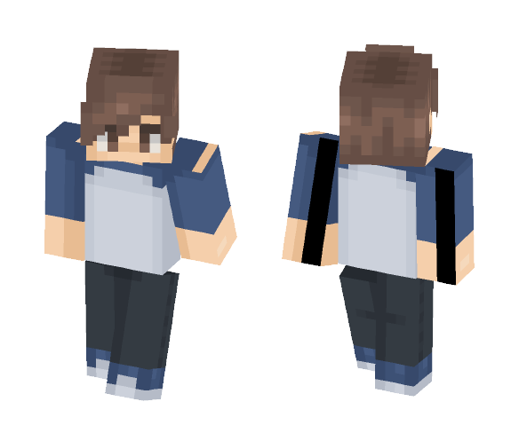Blue Baseball Tee - Male Minecraft Skins - image 1