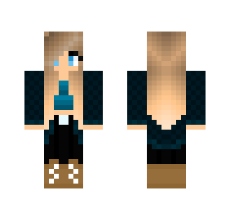 Cute Blonde in Blue - Female Minecraft Skins - image 2
