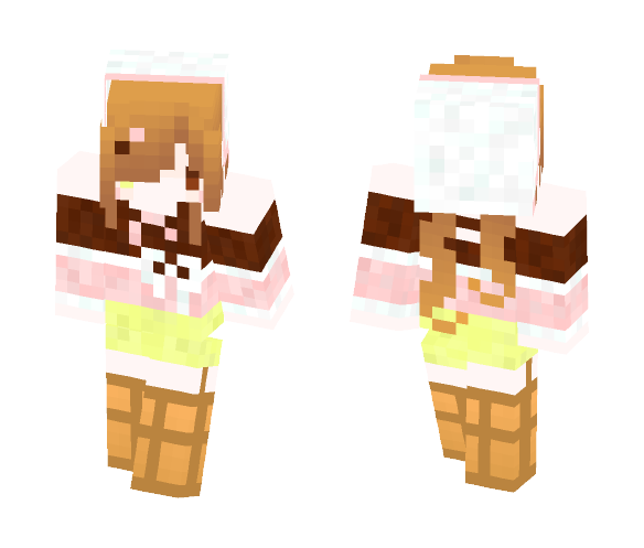 Download Free Dessert girl - Ice cream Skin for Minecraft image 1 Dessert girl - Ice cream - Girl Minecraft Skins - image 1