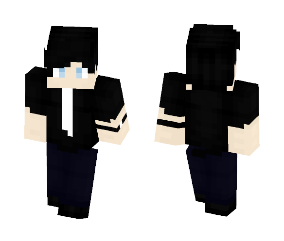 Black Shirt - White Tie - Male Minecraft Skins - image 1