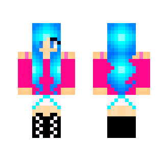 Electric blue hair girl