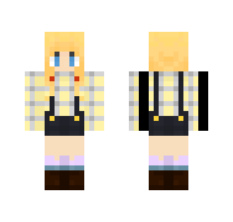Yellow Plaid Farmer - Female Minecraft Skins - image 2