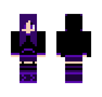 Purple Hair Girl - Color Haired Girls Minecraft Skins - image 2