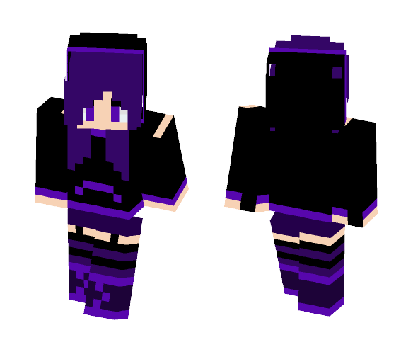 Purple Hair Girl - Color Haired Girls Minecraft Skins - image 1