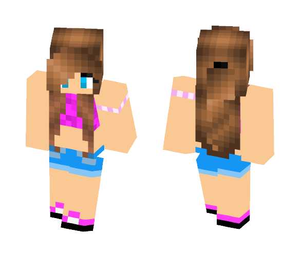 Download Free Beach Girl Skin for Minecraft image 1 Beach Girl - Girl Minecraft Skins - image 1