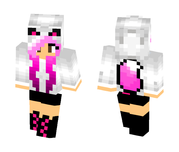 Pink Wolf Girl - Girl Minecraft Skins - image 1