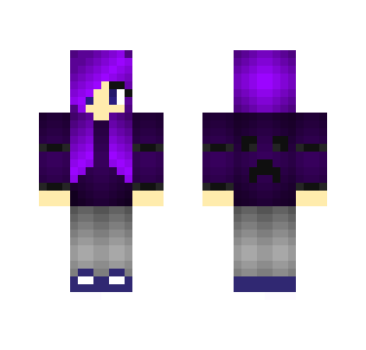purple haired girl - Color Haired Girls Minecraft Skins - image 2