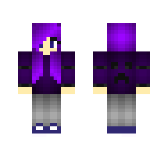 purple haired girl