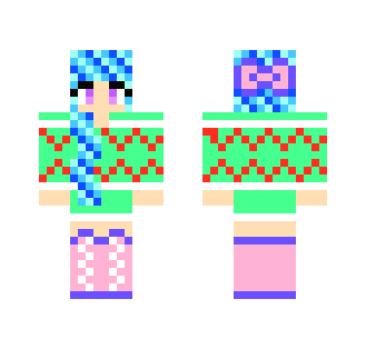 Girl in a Green Christmas Sweater