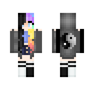 Cute Rainbow Hair Girl