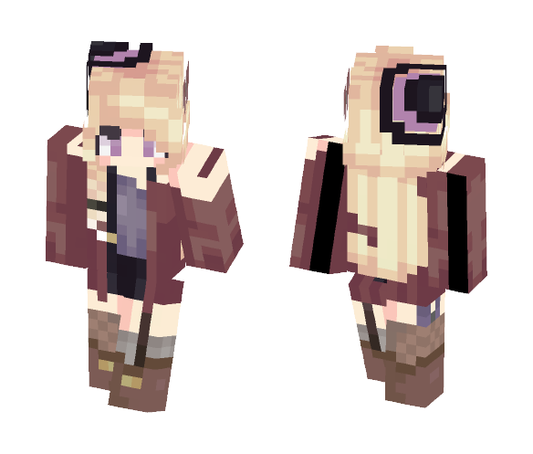 Download Free Cute Teen Girl with Red Cloak Skin for Minecraft image 1 Cute Teen Girl with Red Cloak - Cute Girls Minecraft Skins - image 1