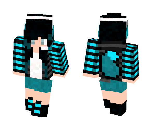 Download Free Human girl with tail Skin for Minecraft image 1 Human girl with tail - Girl Minecraft Skins - image 1