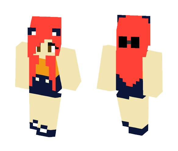 Unshaded Cat girl - Cat Minecraft Skins - image 1