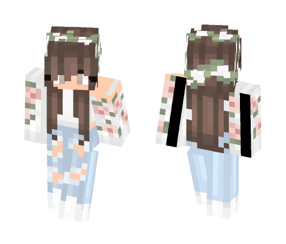 Download Free floral girl Skin for Minecraft image 1 floral girl - Girl Minecraft Skins - image 1