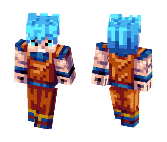 Goku Super Saiyan God Ascended - Male Minecraft Skins - image 1