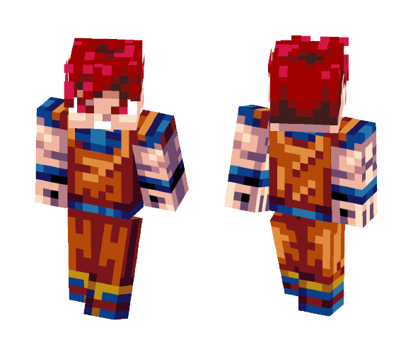 Goku Super Saiyan God - Male Minecraft Skins - image 1