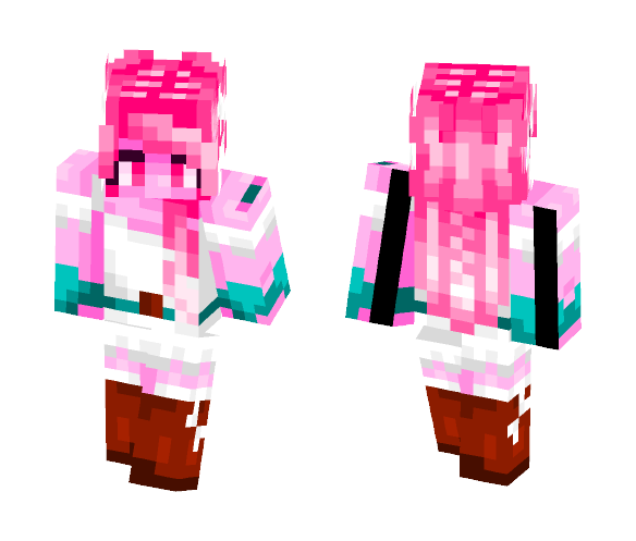 Download Free Pink Alien Cow Girl Skin for Minecraft image 1 Pink Alien Cow Girl - Girl Minecraft Skins - image 1