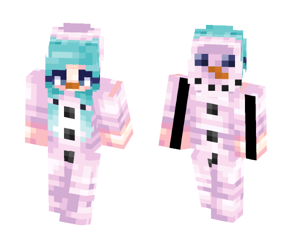 Download Free Snowman Onesie ~ Skin for Minecraft image 1 Snowman Onesie ~ - Female Minecraft Skins - image 1