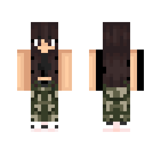 shes wearing camo - Female Minecraft Skins - image 2