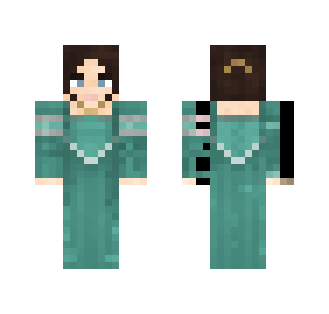 Medieval Sea-Green Dress - Female Minecraft Skins - image 2
