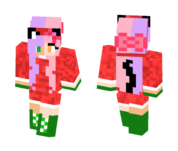 Download Free My Minecraft Skin in a X-Mas Dress! Skin for Minecraft image 1 My Minecraft Skin in a X-Mas Dress! - Female Minecraft Skins - image 1