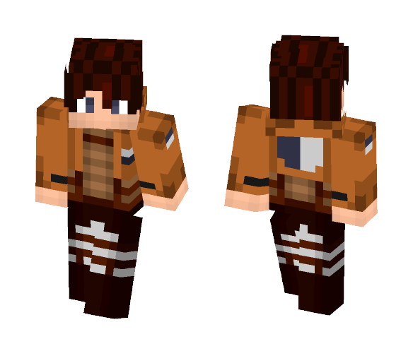 Download Free Eren Jeager (Attack on Titan) Skin for Minecraft image 1 Eren Jeager (Attack on Titan) - Male Minecraft Skins - image 1