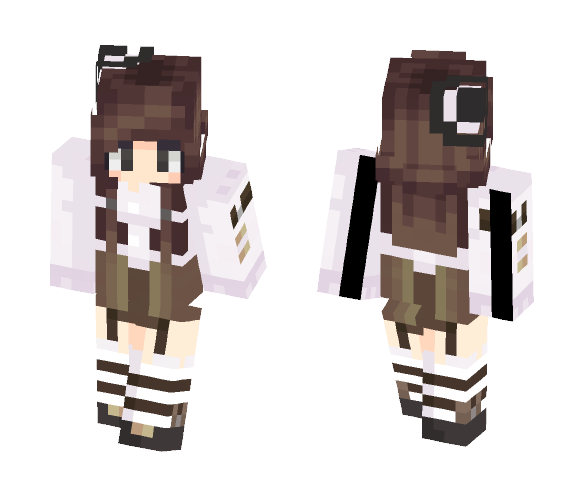 Cute Brown Haired Girl - Color Haired Girls Minecraft Skins - image 1