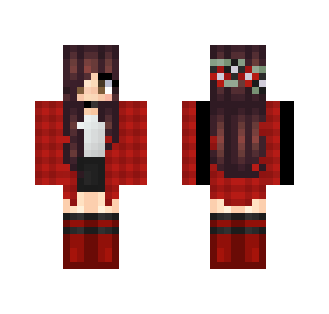 Amazingly Cute Red Flannel Girl