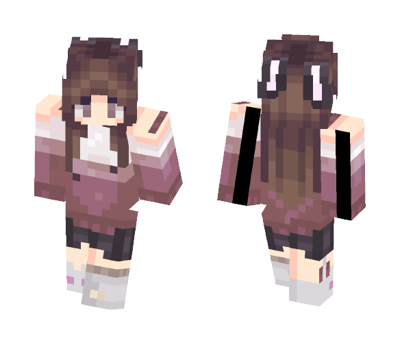 Download Free Cute Teen Girl with Bunny Ears Skin for Minecraft image 1 Cute Teen Girl with Bunny Ears - Cute Girls Minecraft Skins - image 1