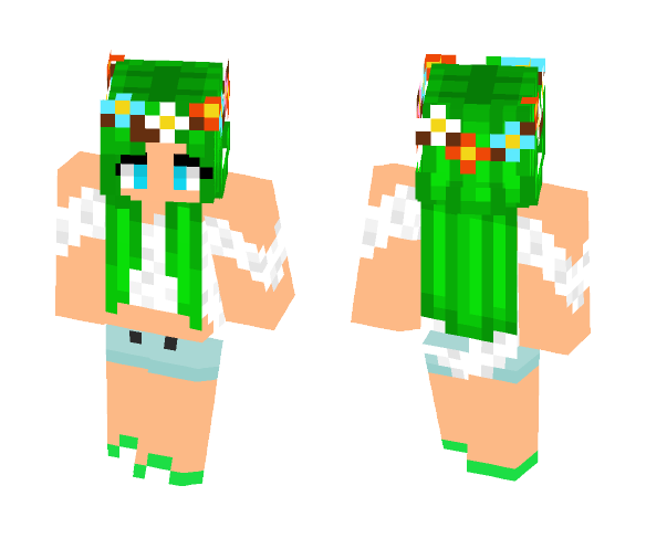 Grass Elemental - Female Minecraft Skins - image 1