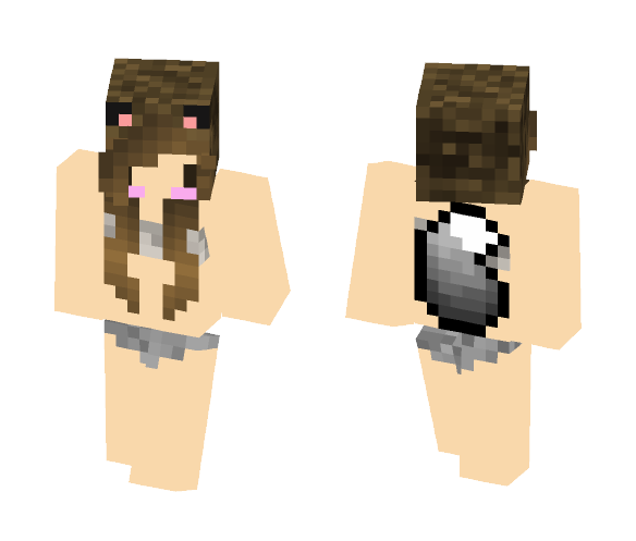 Survivor Wolf Chibi Girl - Girl Minecraft Skins - image 1