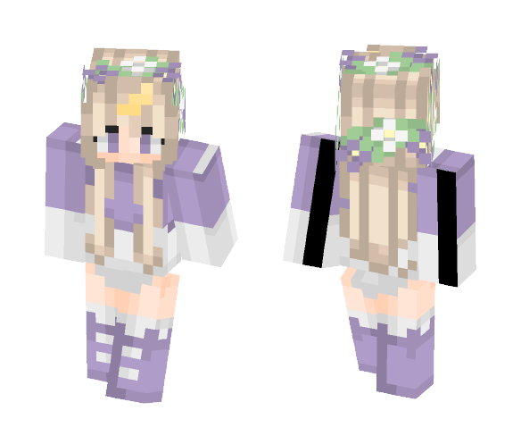 Download Free Cute Twin Lavender Girl ; wyd.whipp Skin for Minecraft image 1 Cute Twin Lavender Girl ; wyd.whipp - Cute Girls Minecraft Skins - image 1