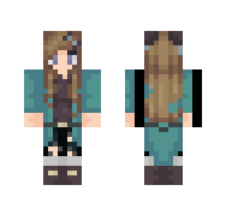 Girl in Blue Coat and Boots