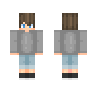 Gray Shirt - Male Minecraft Skins - image 2
