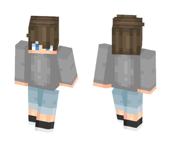 Gray Shirt - Male Minecraft Skins - image 1