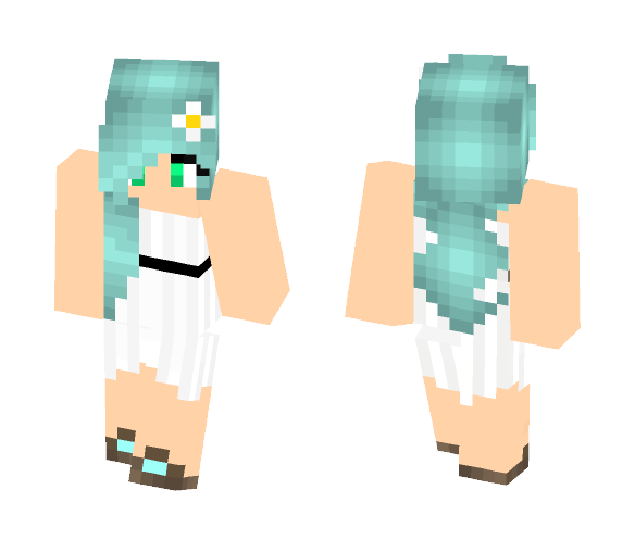 Girl in White Dress - Girl Minecraft Skins - image 1