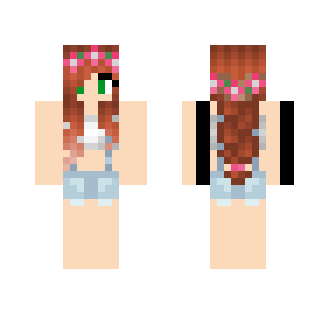 Blue and White Overalls - Female Minecraft Skins - image 2