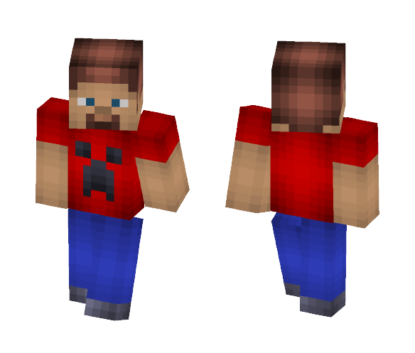Creeper shirt steve - Male Minecraft Skins - image 1