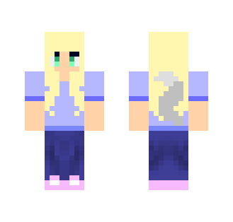 Blonde Haired Werewolf Girl - Color Haired Girls Minecraft Skins - image 2