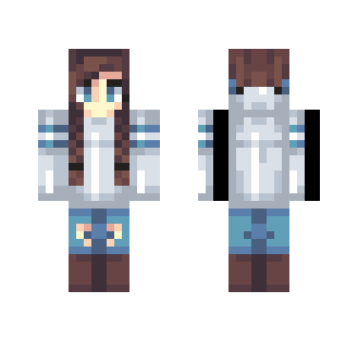 blue stripes - Female Minecraft Skins - image 2