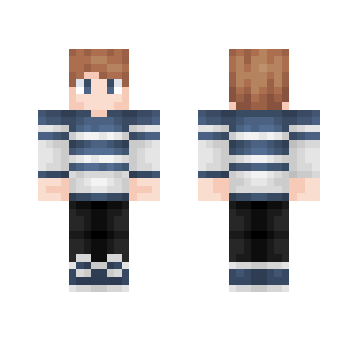 Beanie -- Striped Sweater