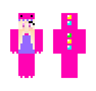 Witch in Her Pink Dino Pjs - Female Minecraft Skins - image 2