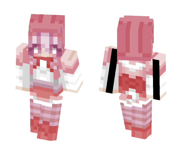 Download Free Cute Pink Bunny Girl Skin for Minecraft image 1 Cute Pink Bunny Girl - Cute Girls Minecraft Skins - image 1