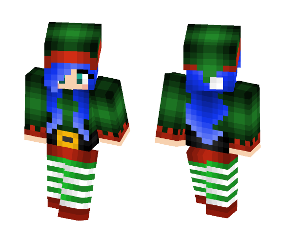 Blue hair elf - Female Minecraft Skins - image 1